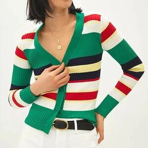 Anthropologie green cardigan small NWT #91